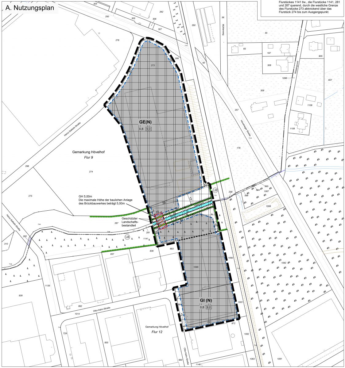 Planzeichnung zum B-Plan Nr. 51 "Heinz-Sallads-Straße" der Gemeinde Hövelhof