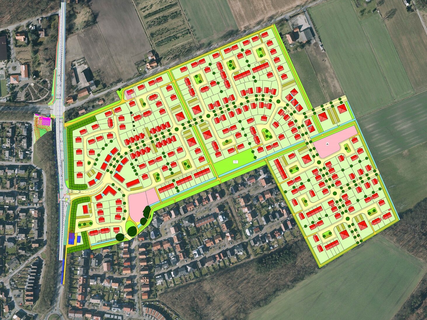 Städtebaulicher Entwurf "Huxburg" der Gemeinde Senden