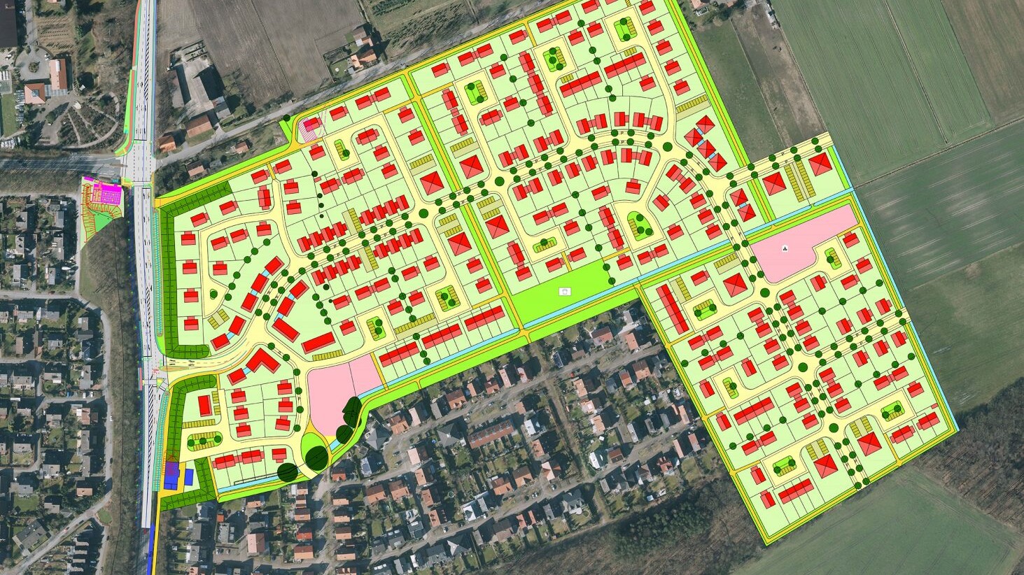 Städtebaulicher Entwurf "Huxburg" der Gemeinde Senden