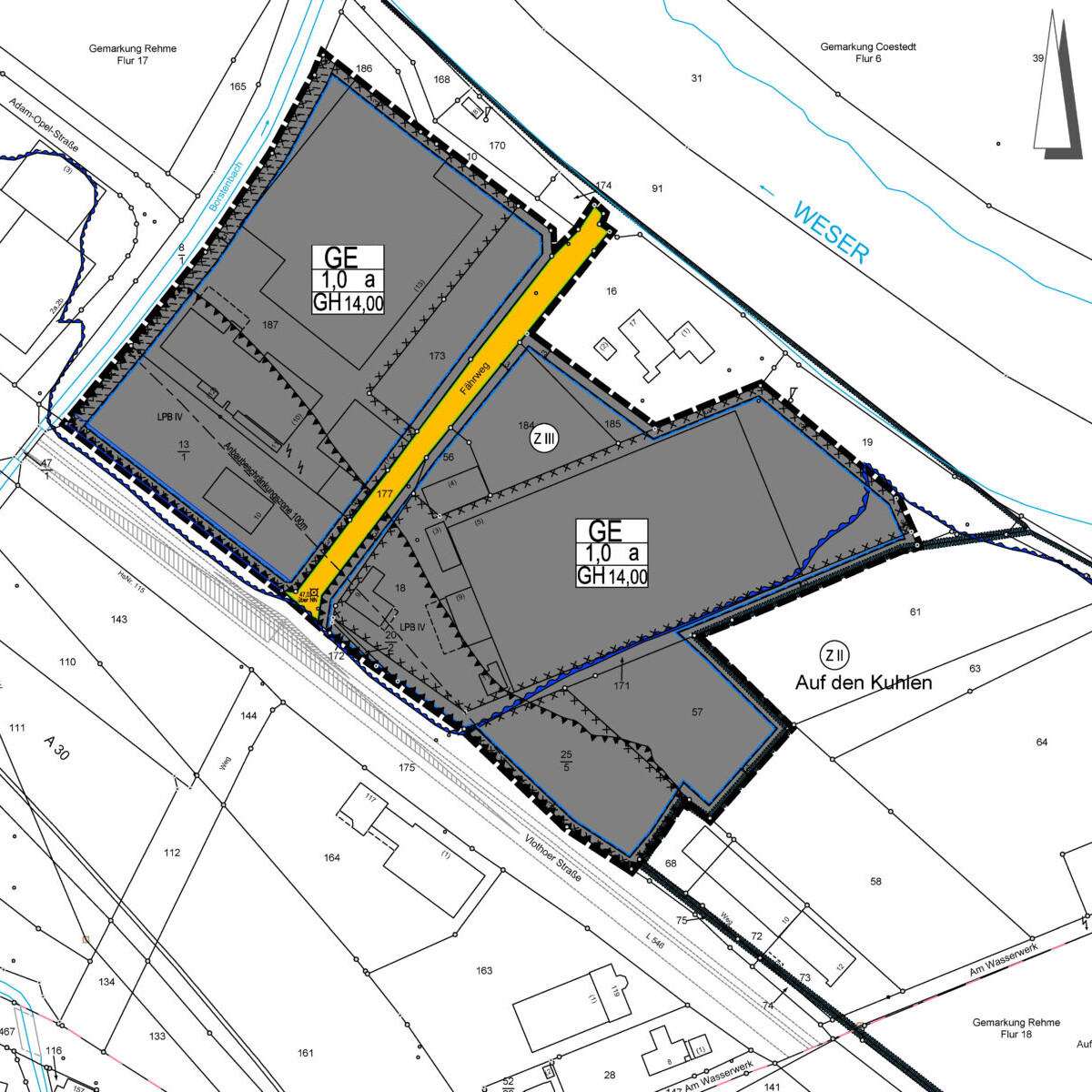 Stadt Bad Oeynhausen-Bebauungsplan Nr. 127 "Fährweg" -Satzungsfassung Planzeichnung