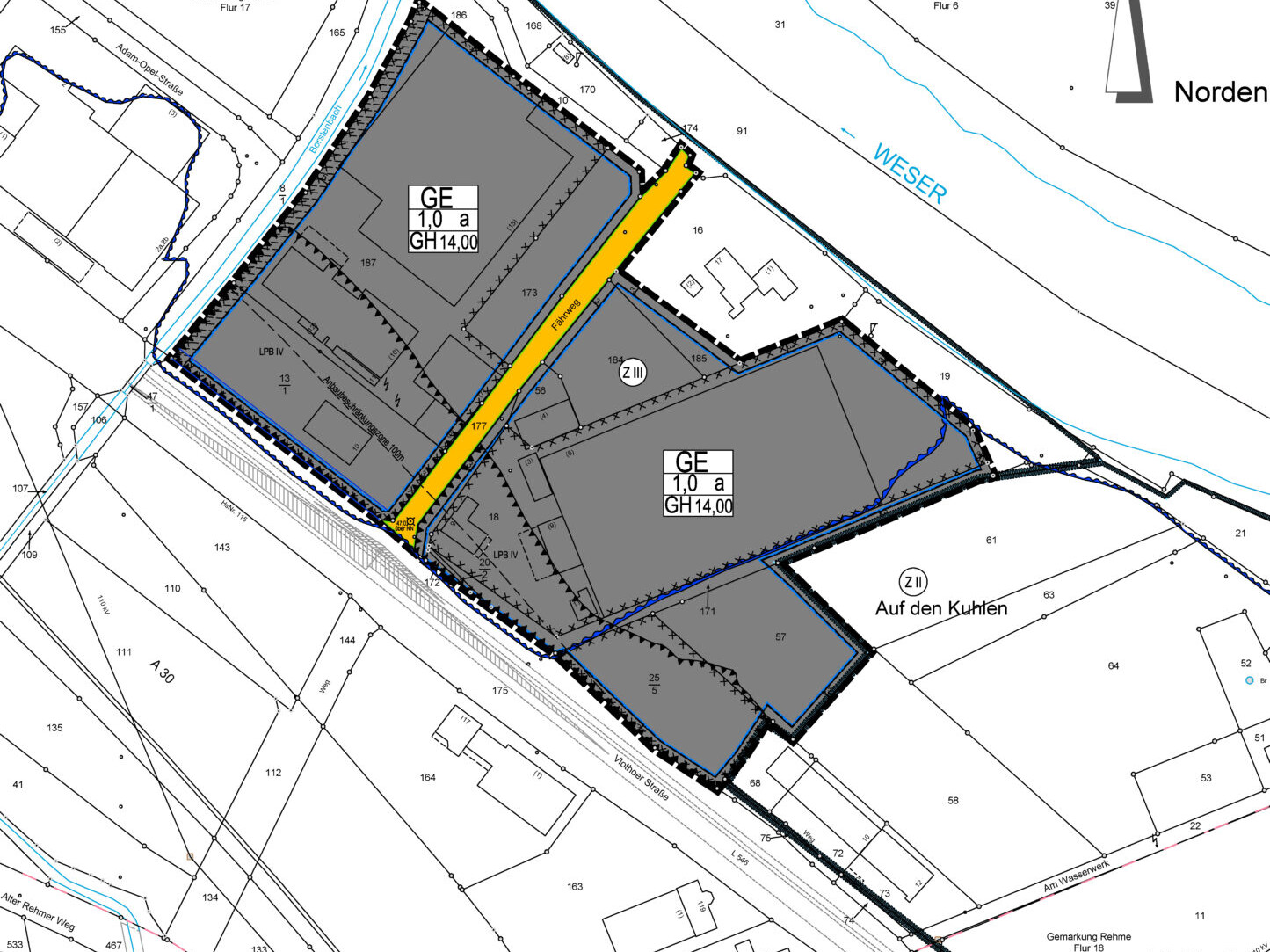 Stadt Bad Oeynhausen-Bebauungsplan Nr. 127 "Fährweg" -Satzungsfassung Planzeichnung