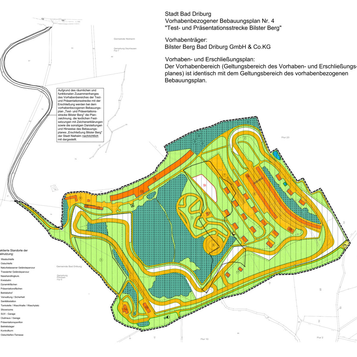 Stadt Bad Driburg Vorhabenbezogener Bebauungsplan Nr. 4 "Test - und Präsentationsstrecke Bilster Berg"