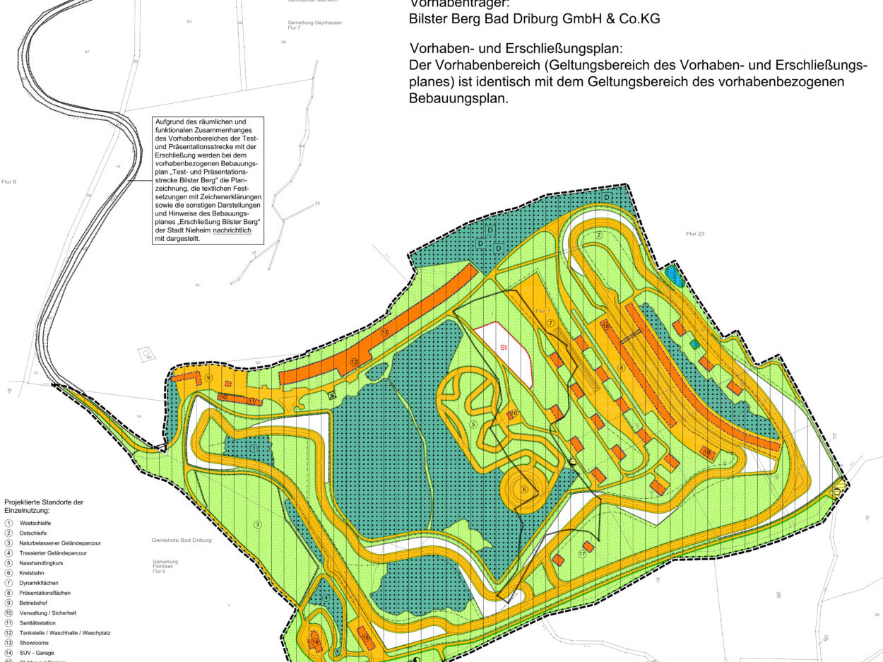 Stadt Bad Driburg Vorhabenbezogener Bebauungsplan Nr. 4 "Test - und Präsentationsstrecke Bilster Berg"