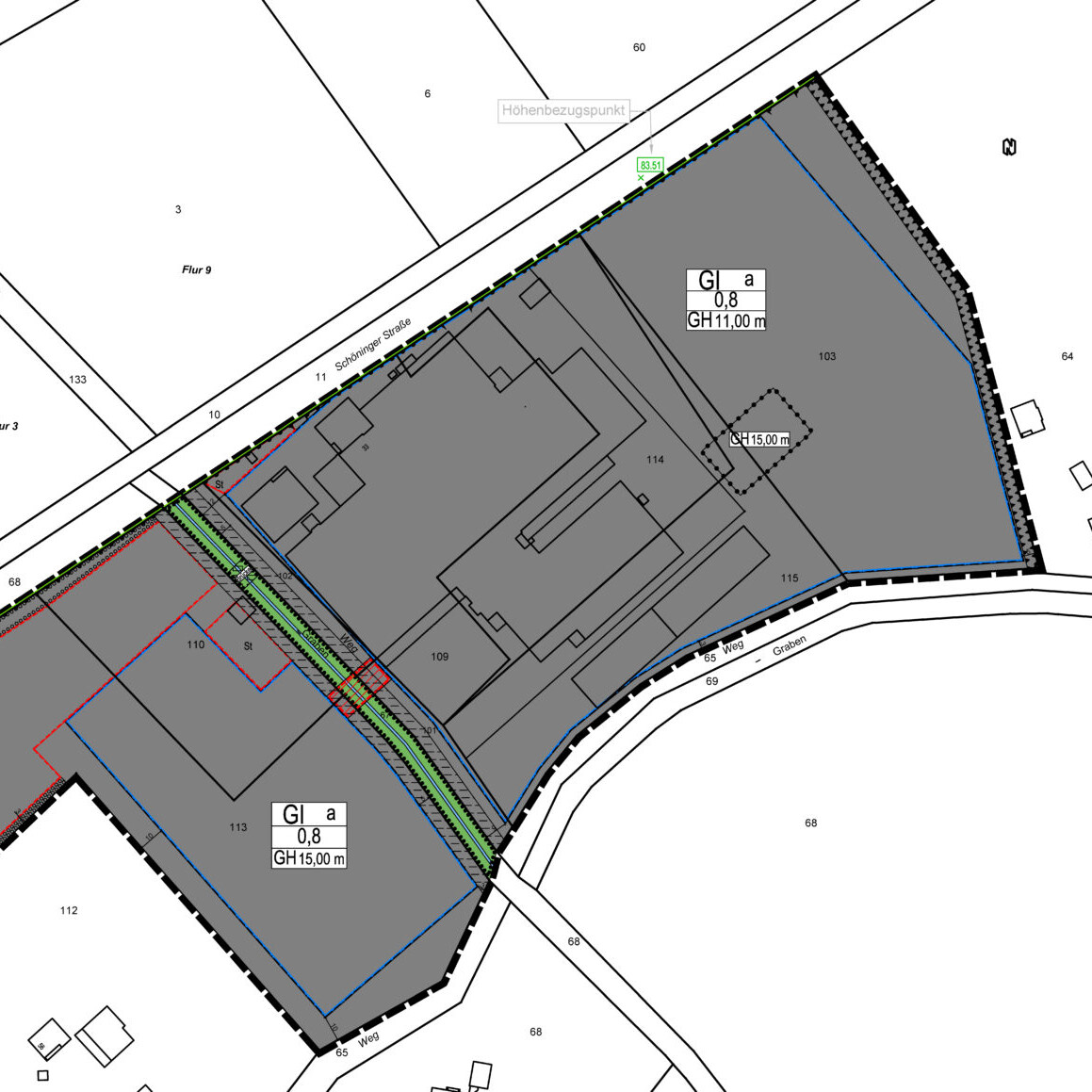 Stadt Delbrück-Bebauungsplan-Nr.122-Borgmeier-Planzeichnung