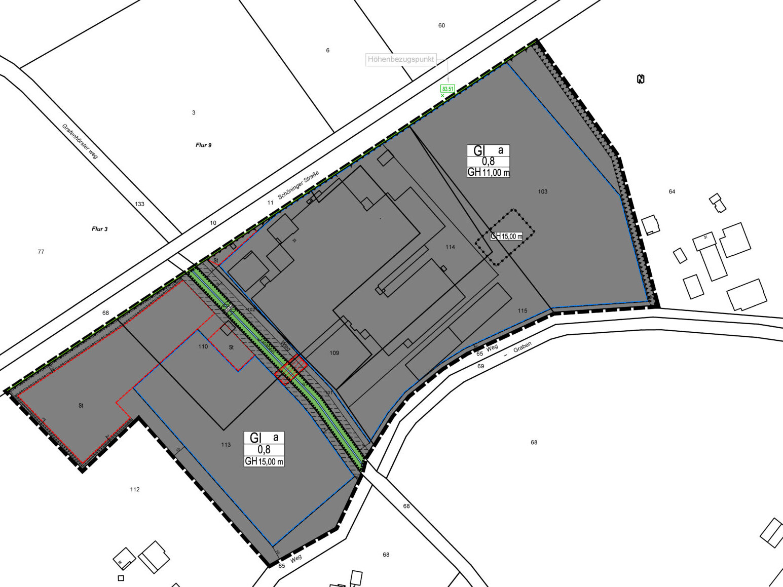 Stadt Delbrück-Bebauungsplan-Nr.122-Borgmeier-Planzeichnung
