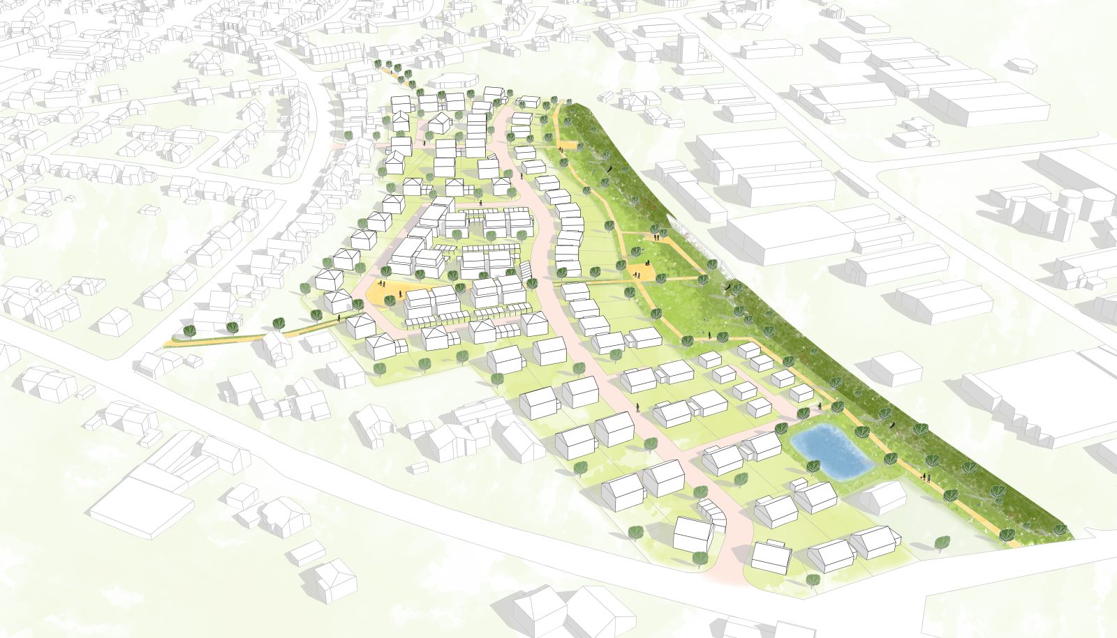 Wadersloh: Wohnpark Mauritz - Städtebaulicher Entwurf (Visualisierung: DHP)