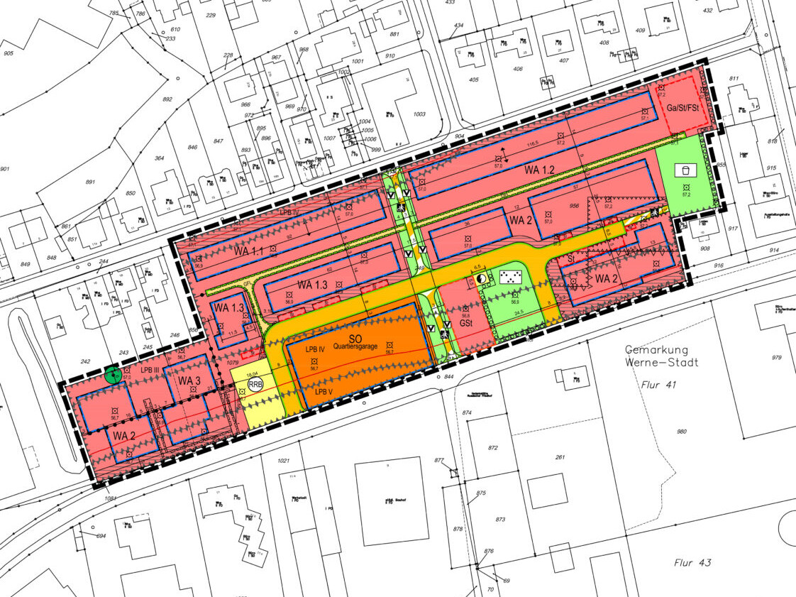 Bebauungsplan Nr. 10 c „Wohnquartier Südring“ - Planzeichnung
