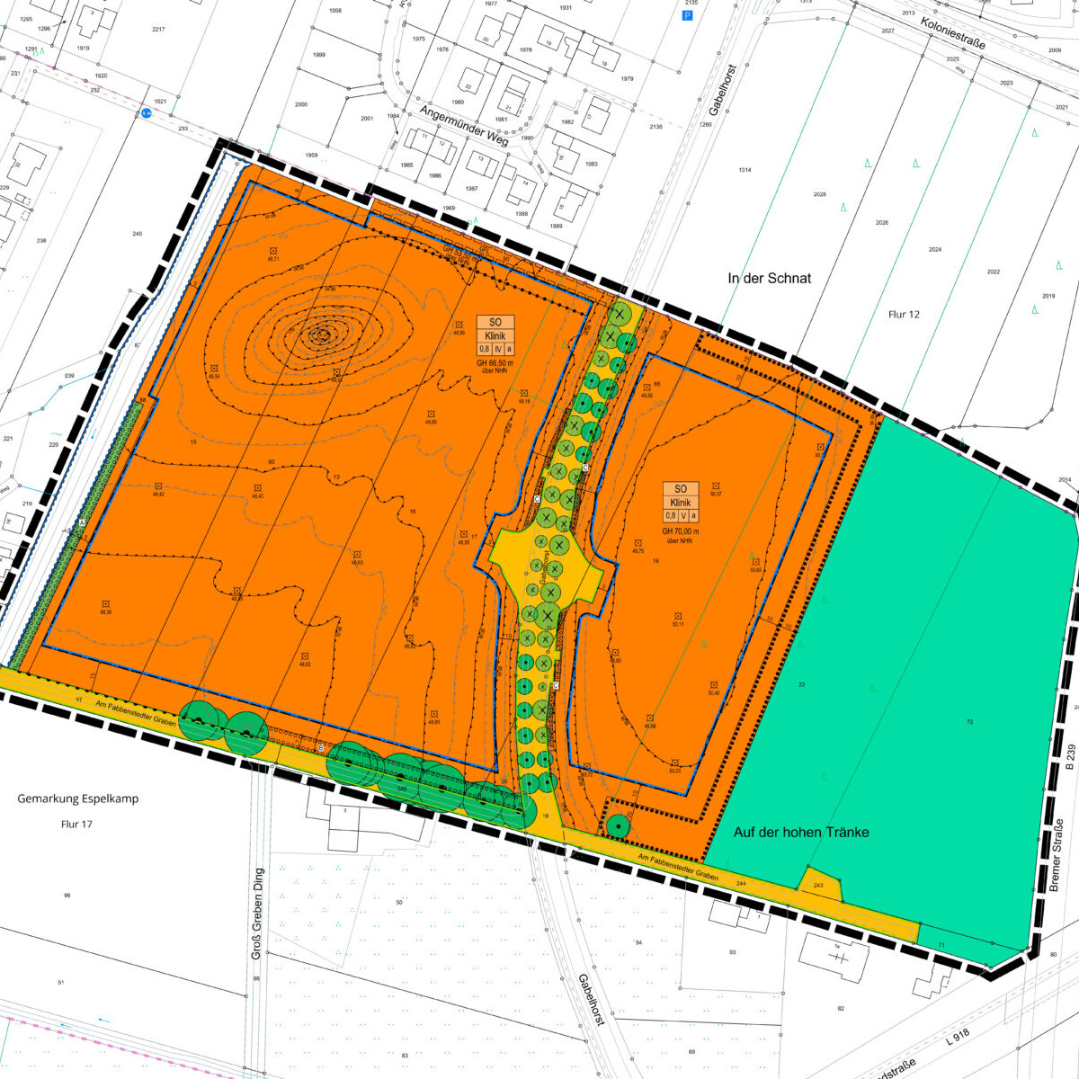 Bebauungsplan Nr. 72 „Klinikum Lübbecker Land“ - Planzeichnung